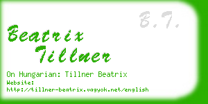 beatrix tillner business card